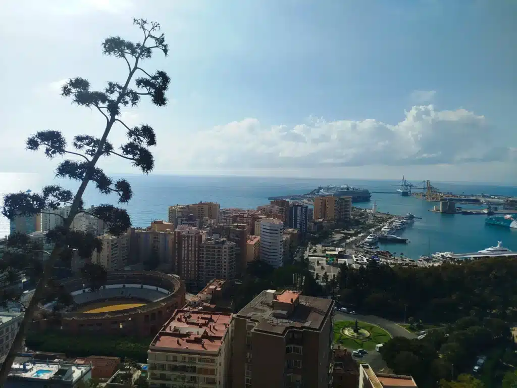 malaga vue sur le port
